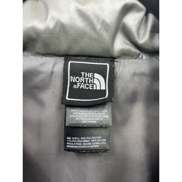 The North Face Puffer Vest Womens Small Silver 550 Goose Down Full Zip Pockets - Picture 4 of 8